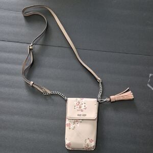 Nine West Floral Crossbody Bag - Cream and Pink
